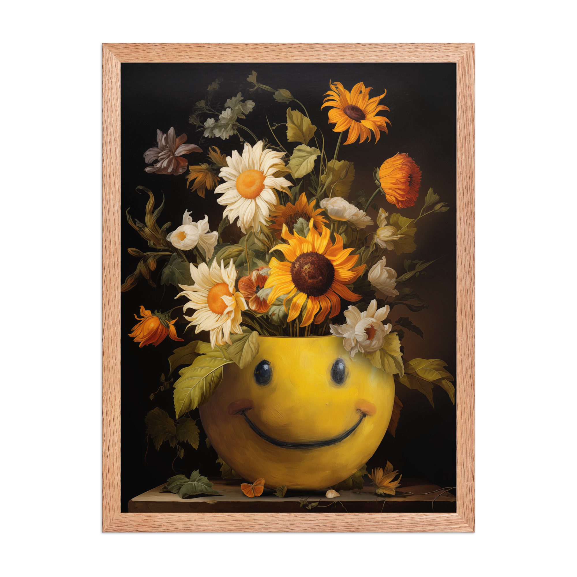 Smiley Vase Framed Art Print