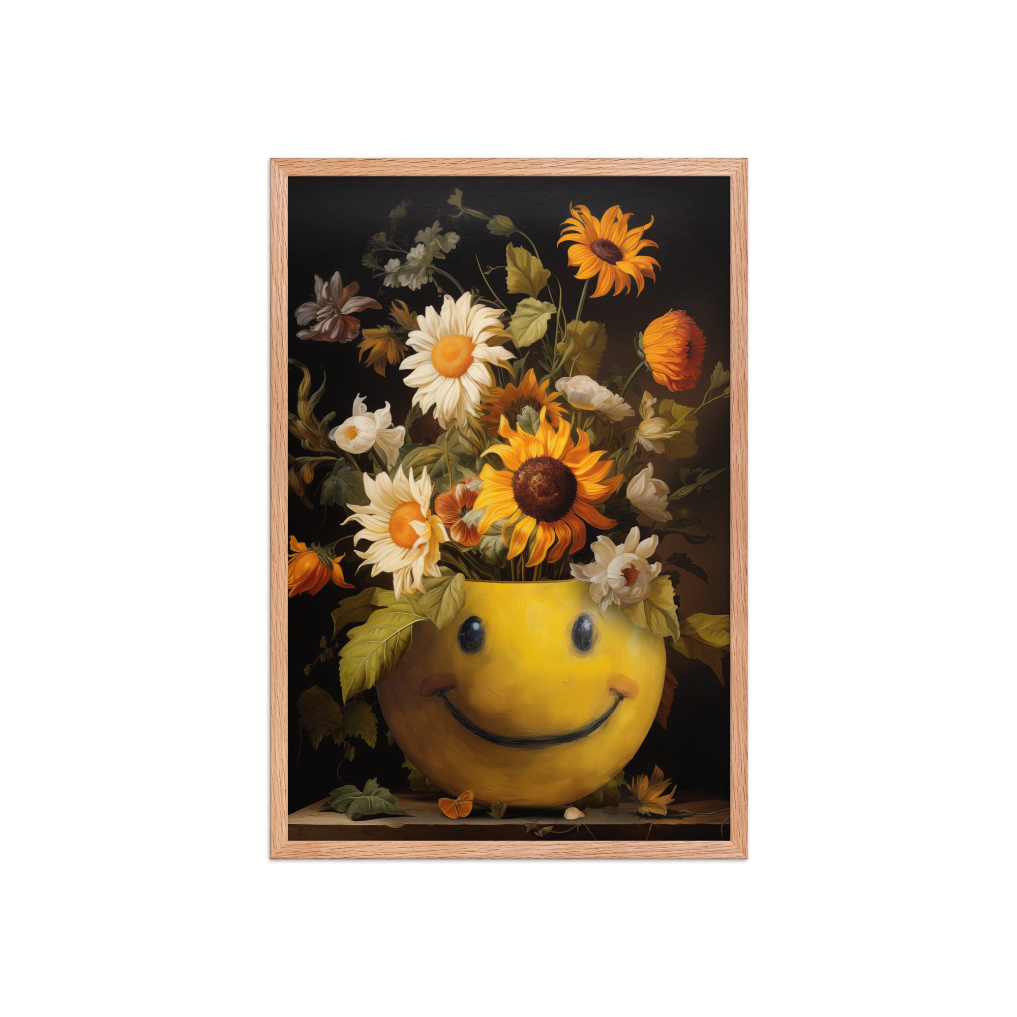 Smiley Vase Framed Art Print
