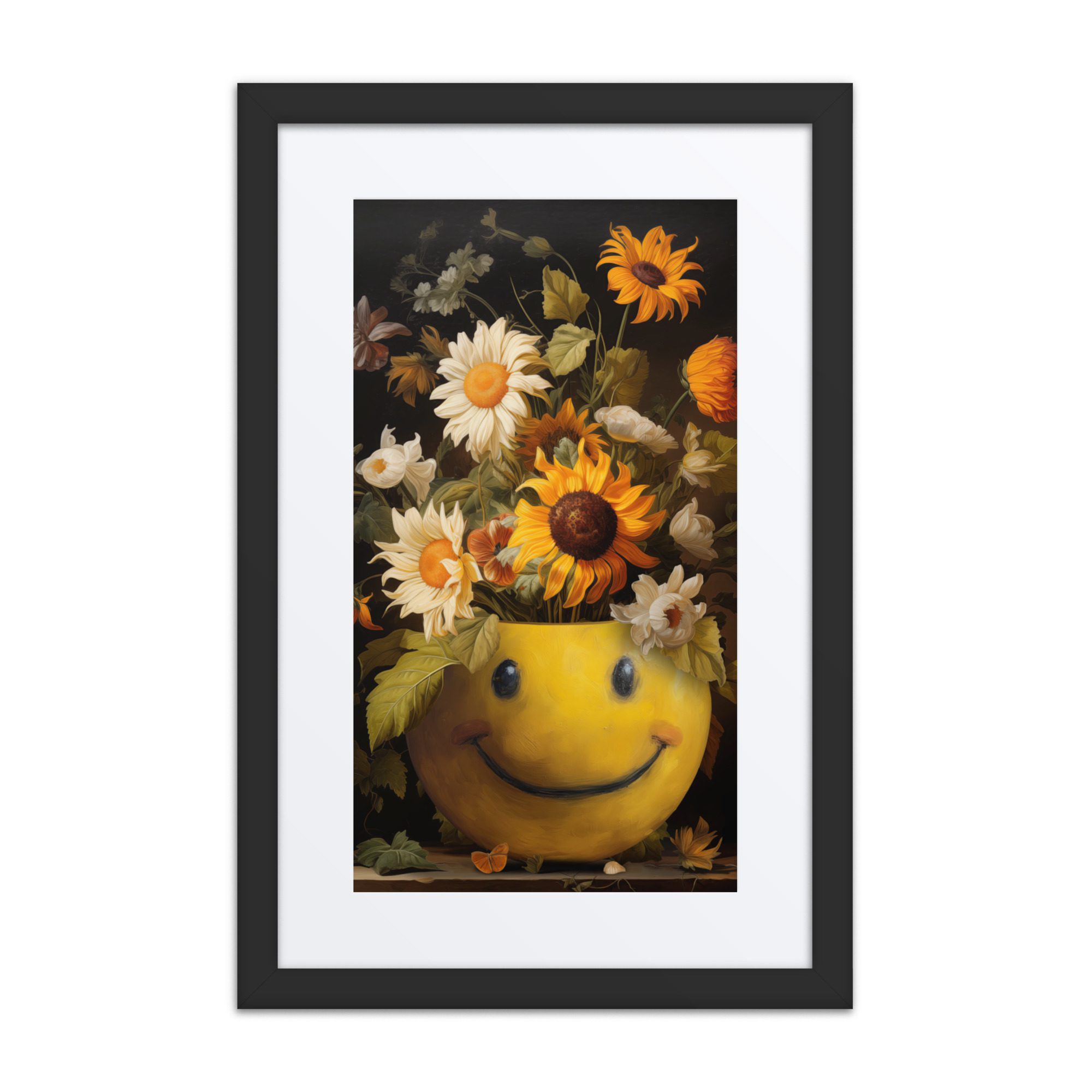 Smiley Vase Framed Art Print