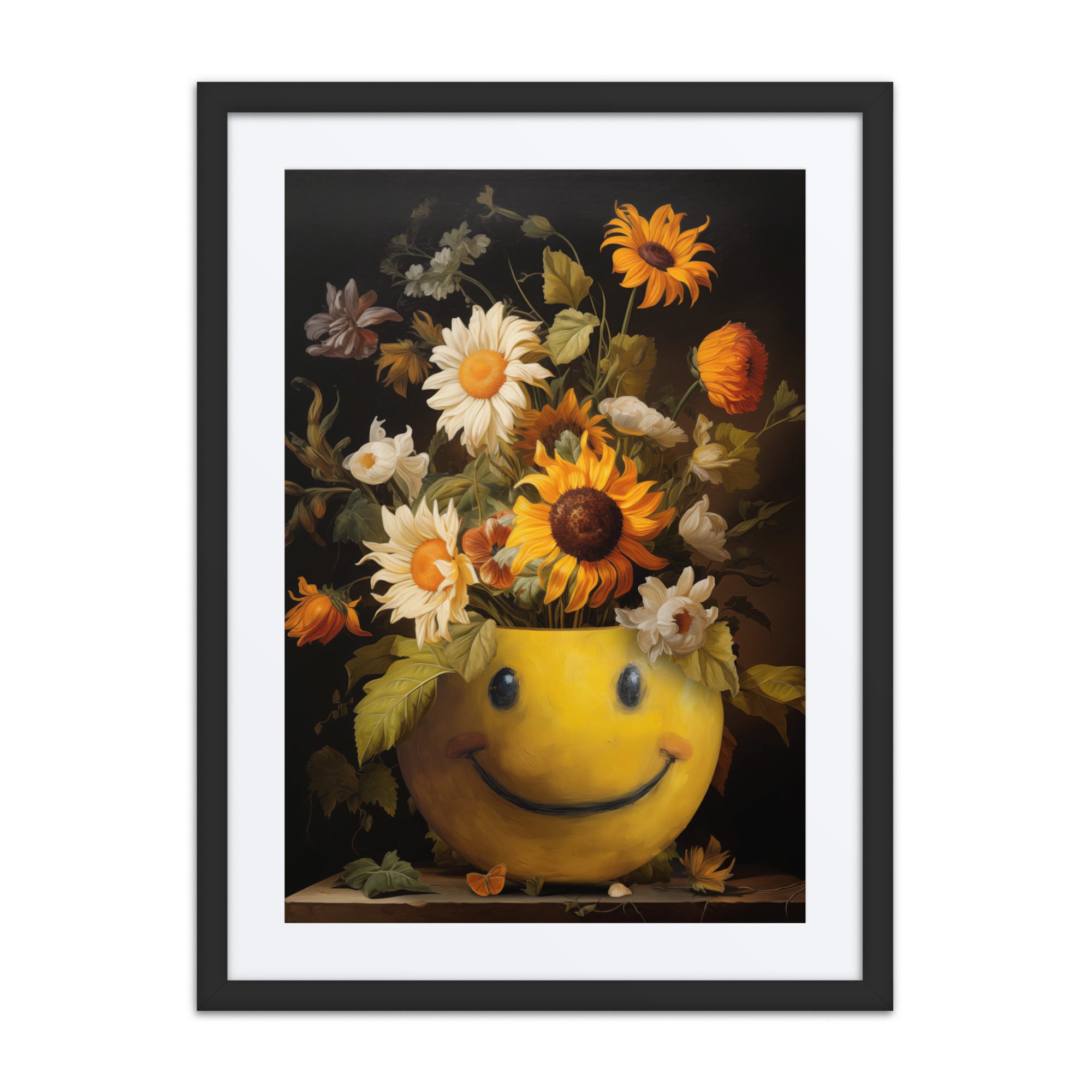 Smiley Vase Framed Art Print