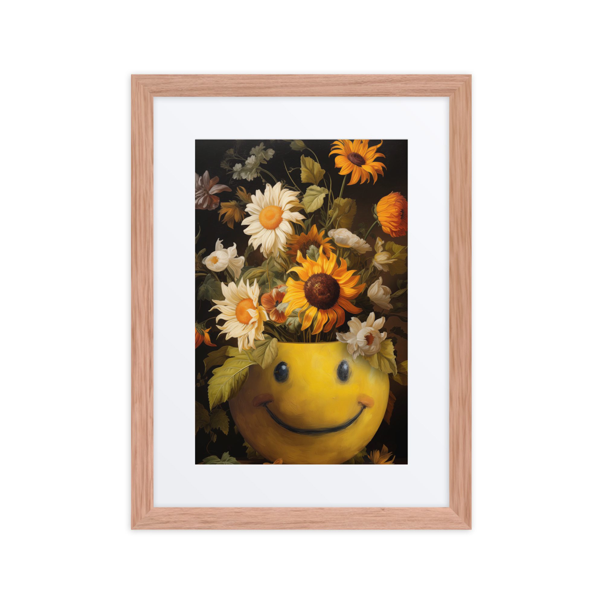 Smiley Vase Framed Art Print