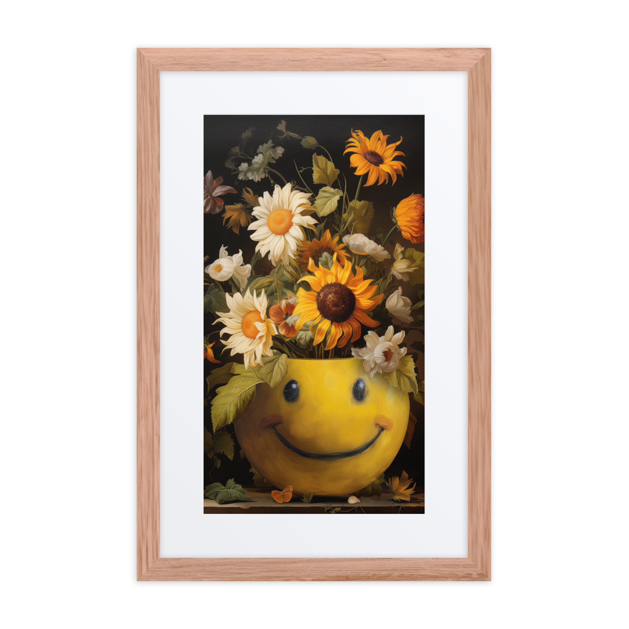 Smiley Vase Framed Art Print