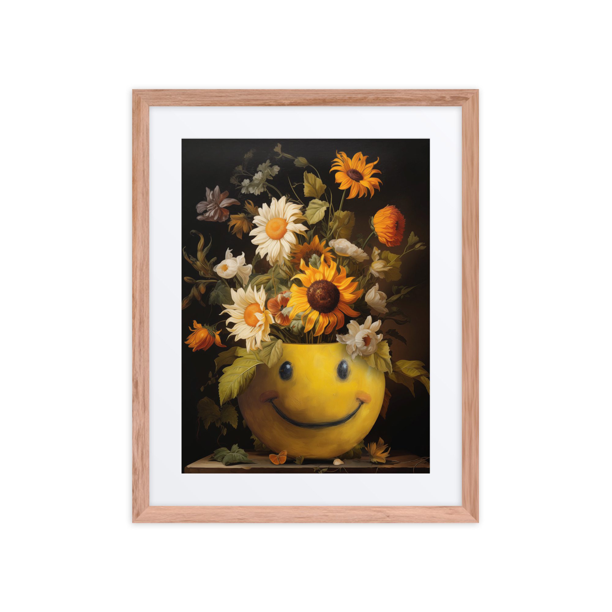 Smiley Vase Framed Art Print
