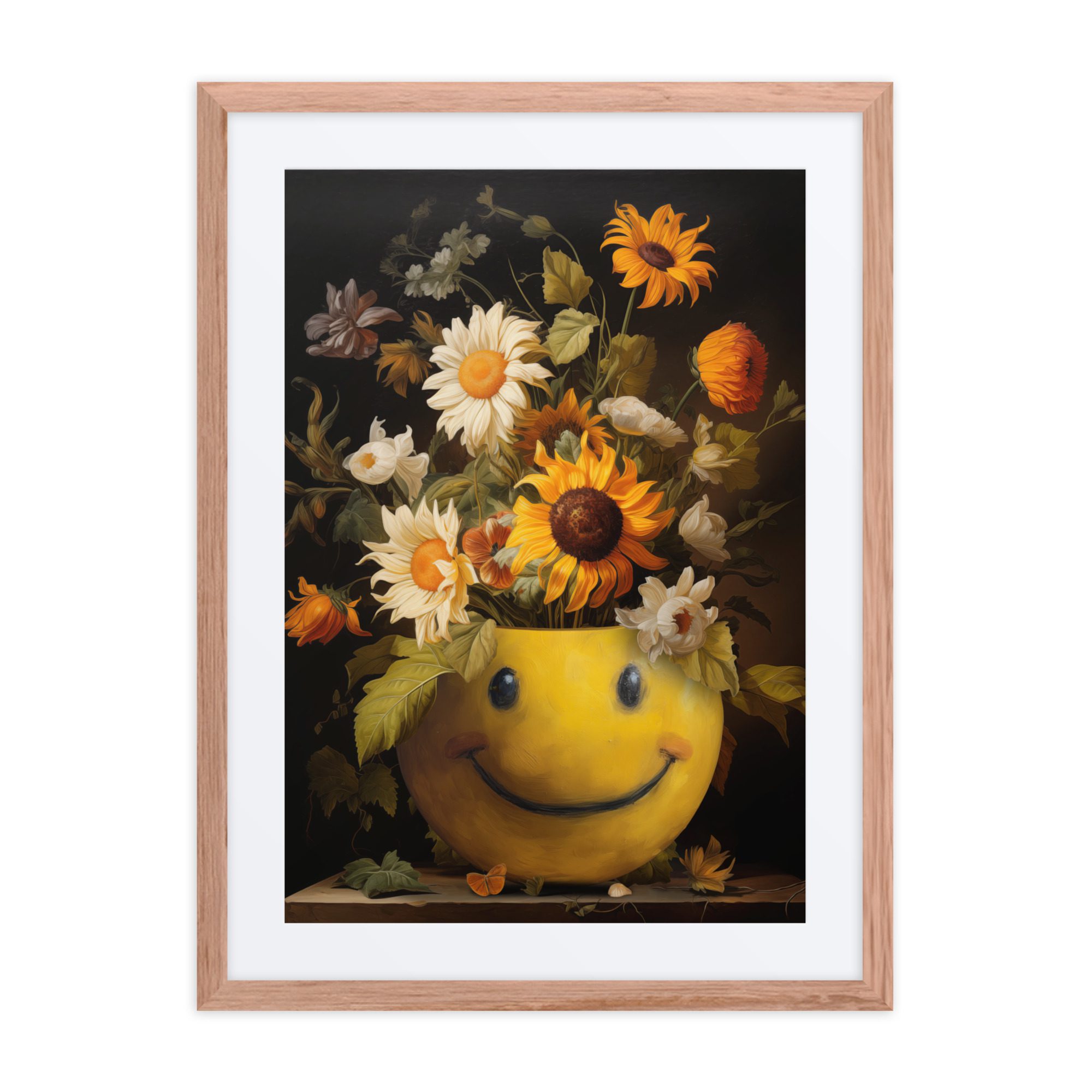 Smiley Vase Framed Art Print