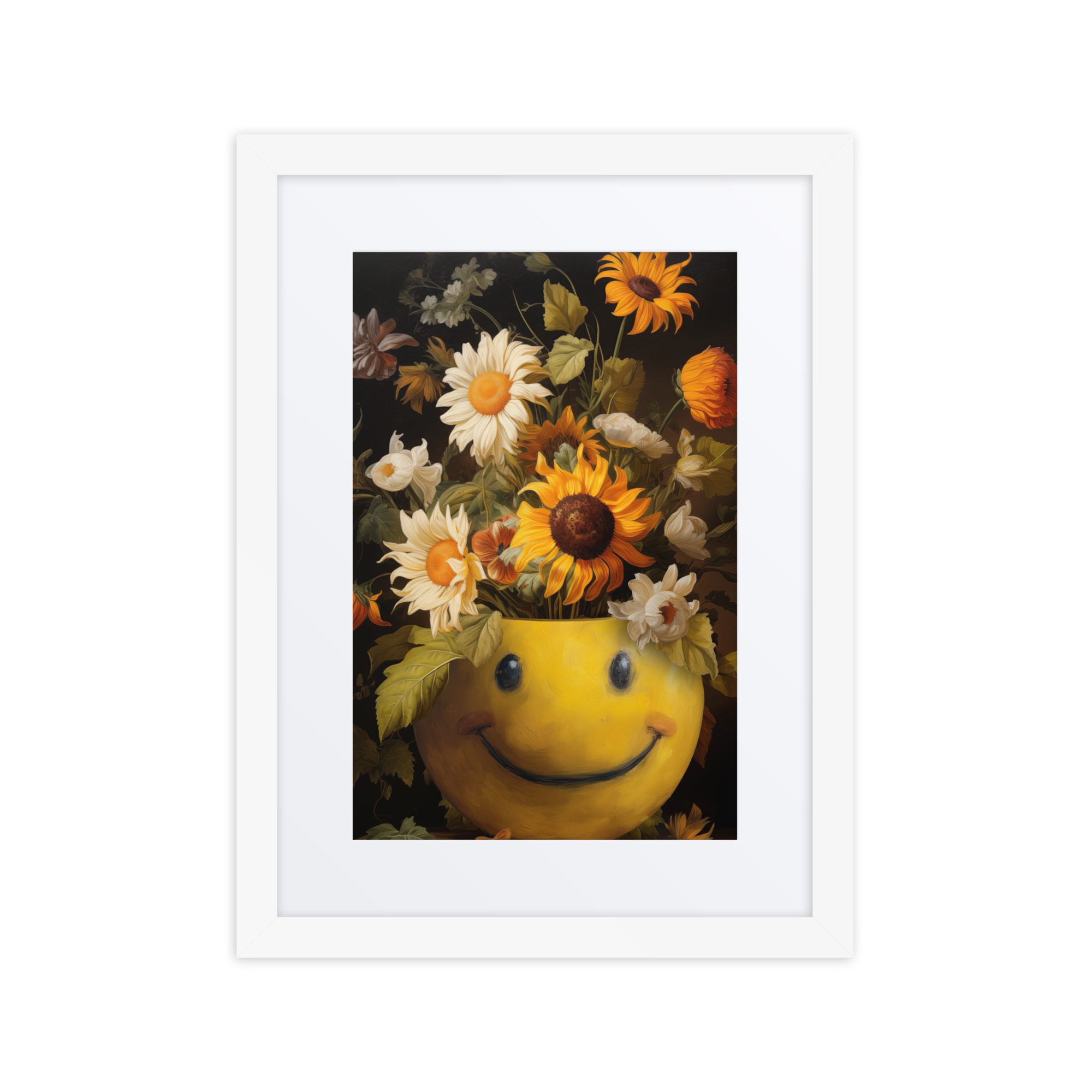 Smiley Vase Framed Art Print