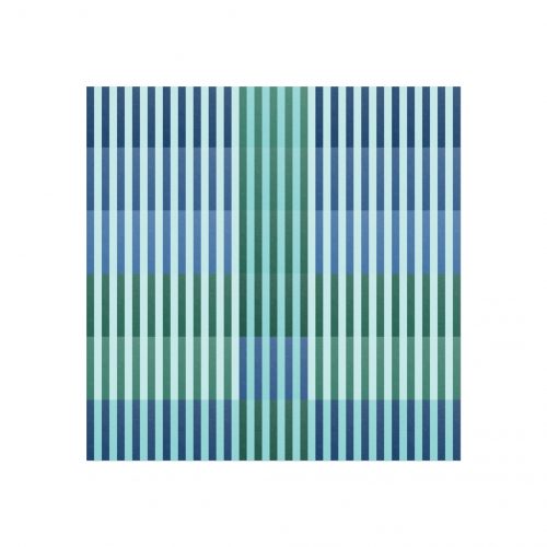 Turquoise Geo Lines Art Print