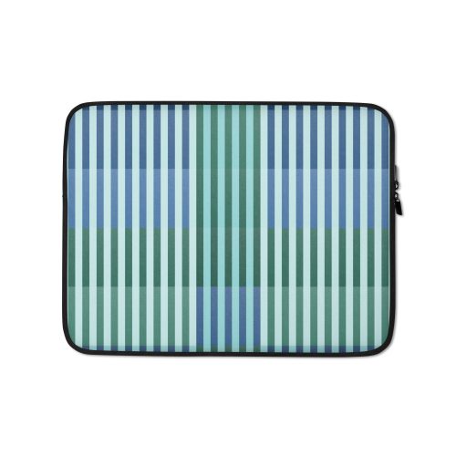 Turquoise Geo Lines Laptop Sleeve