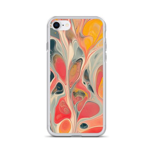 Yellow Marble Clear Case for iPhone