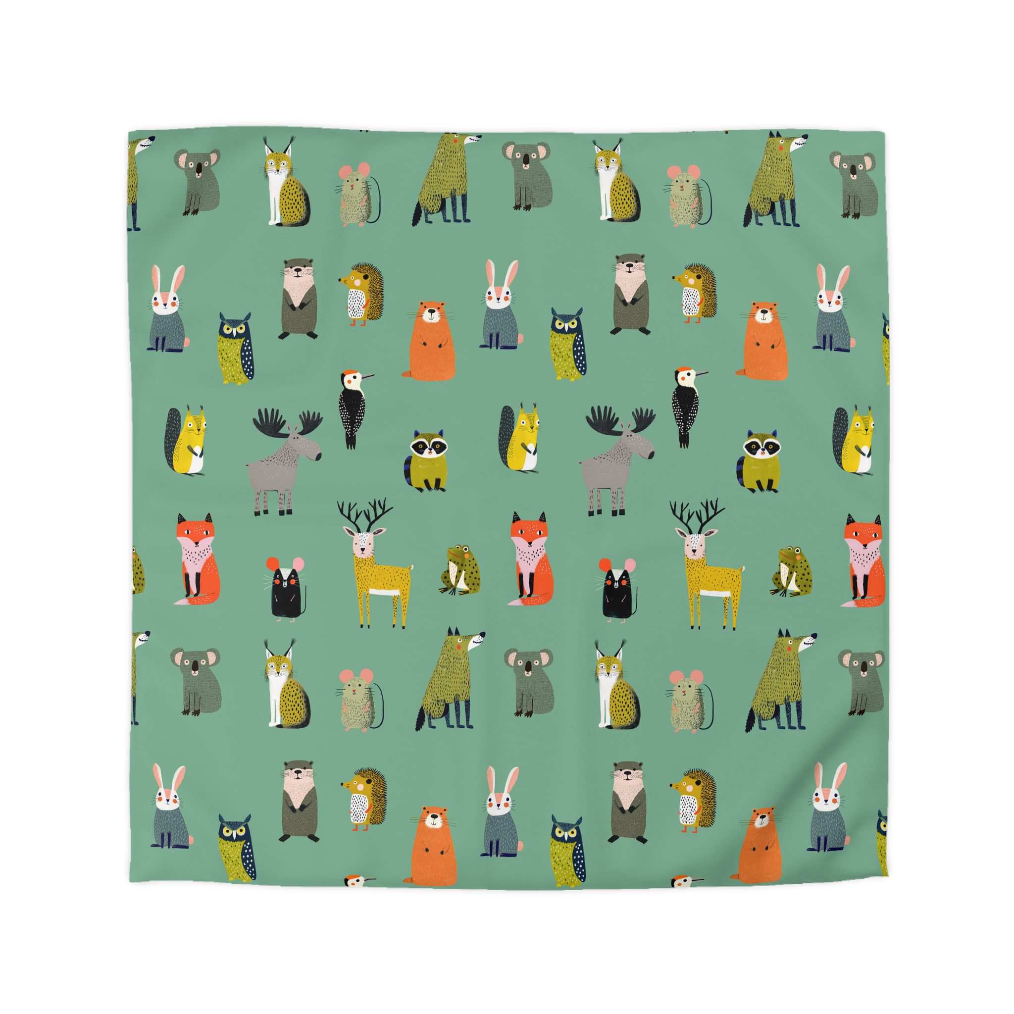 Forest Animals Pattern Microfiber Duvet Cover - Image 4