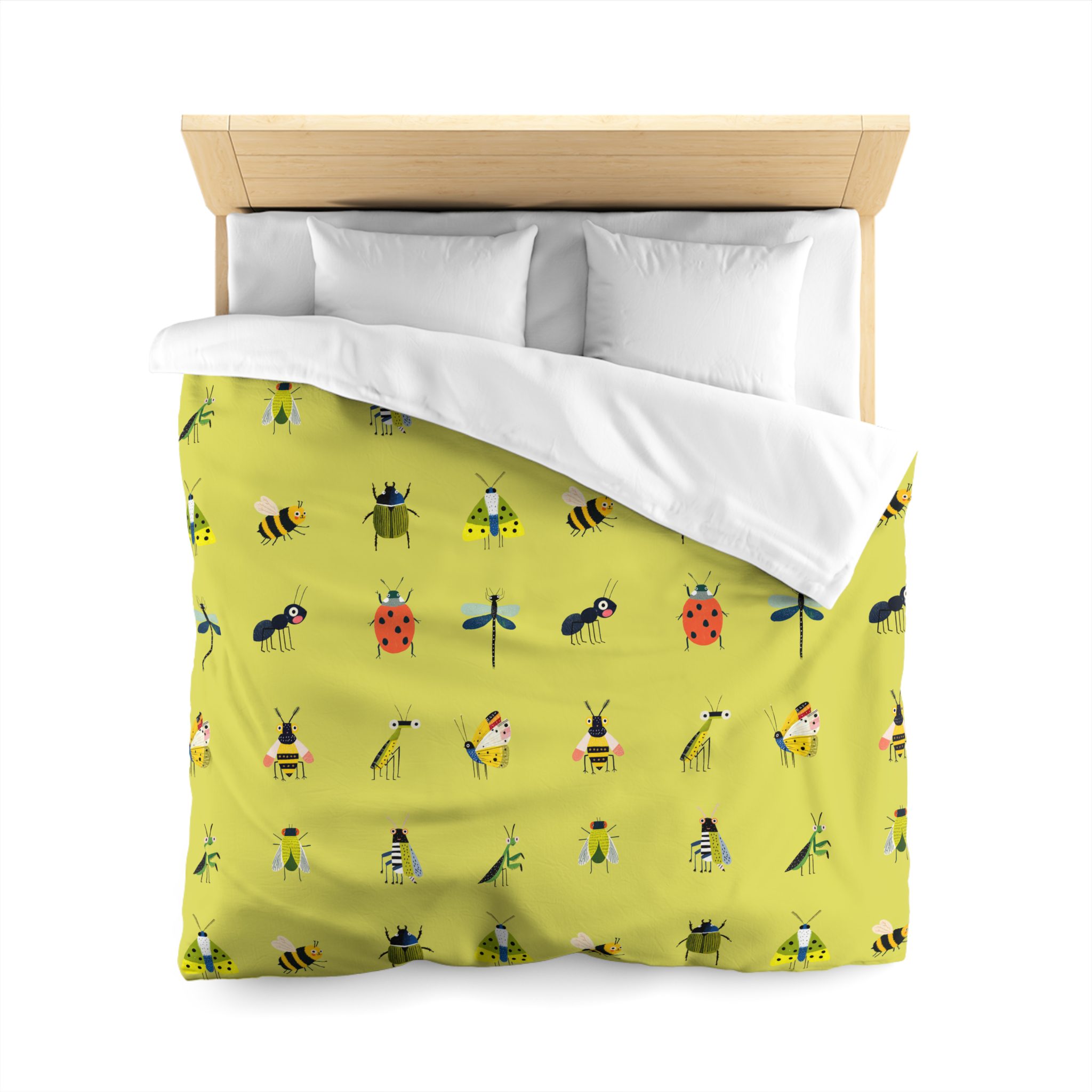 Insects Pattern Microfiber Duvet Cover - Image 5