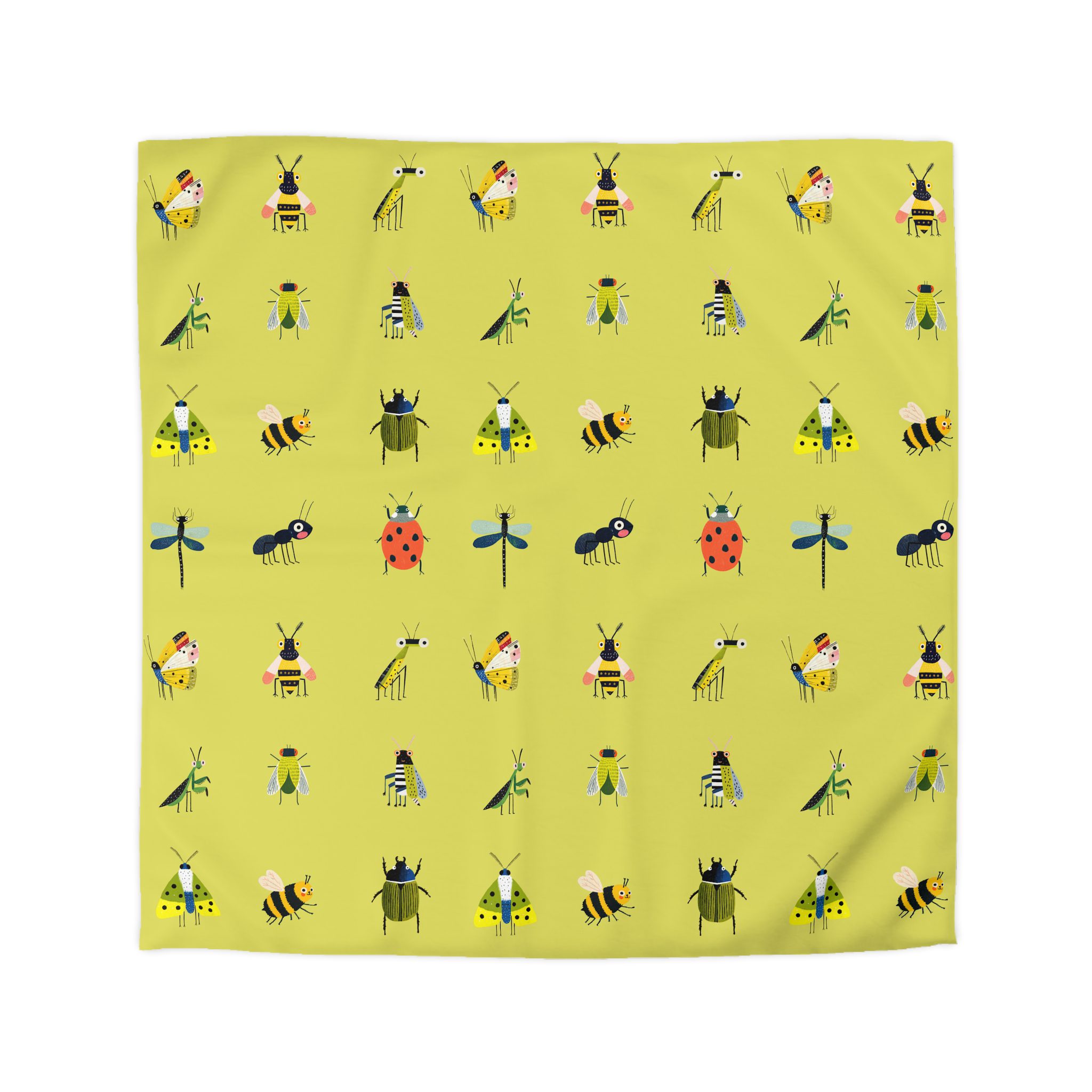 Insects Pattern Microfiber Duvet Cover - Image 4