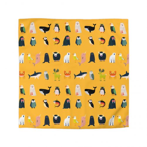 Arctic Animal Pattern Microfiber Duvet Cover