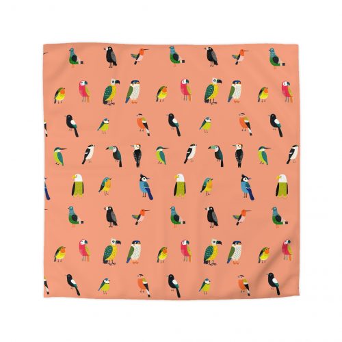 Birds Pattern Microfiber Duvet Cover