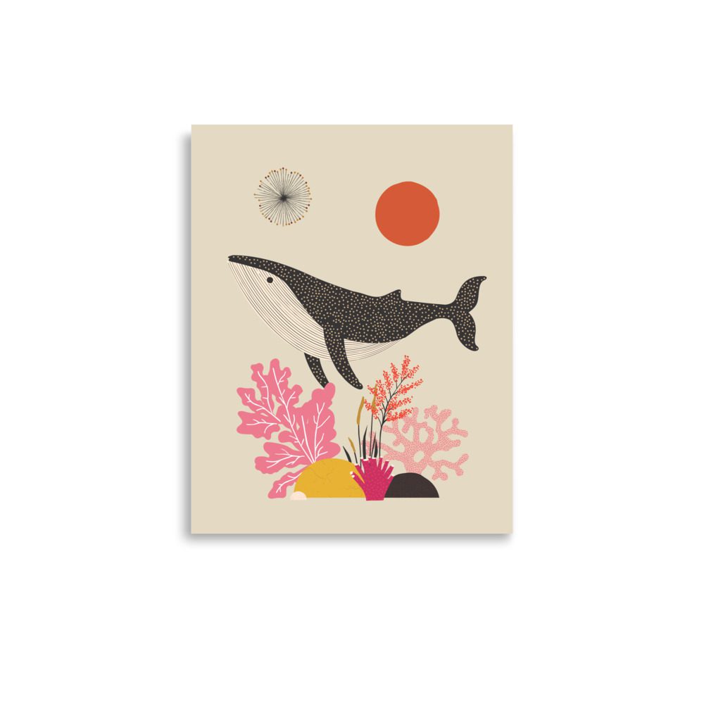 Whale Illustration Art Print