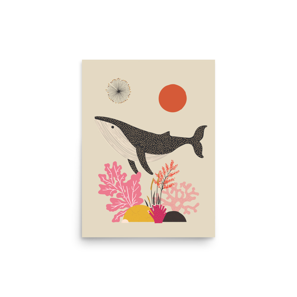 Whale Illustration Art Print - Image 4