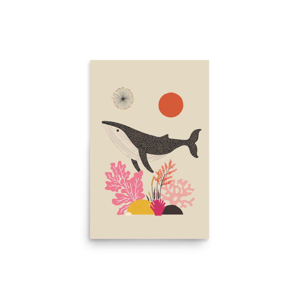 Whale Illustration Art Print - Image 5