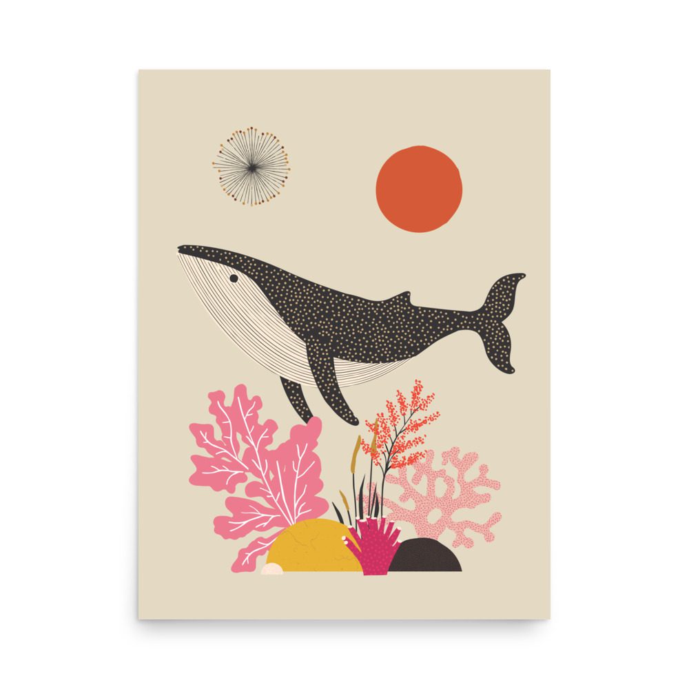 Whale Illustration Art Print - Image 7
