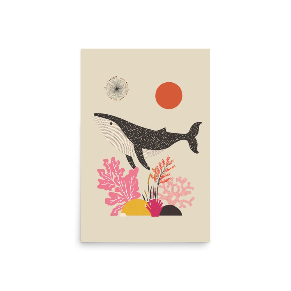 Whale Illustration Art Print - Image 8