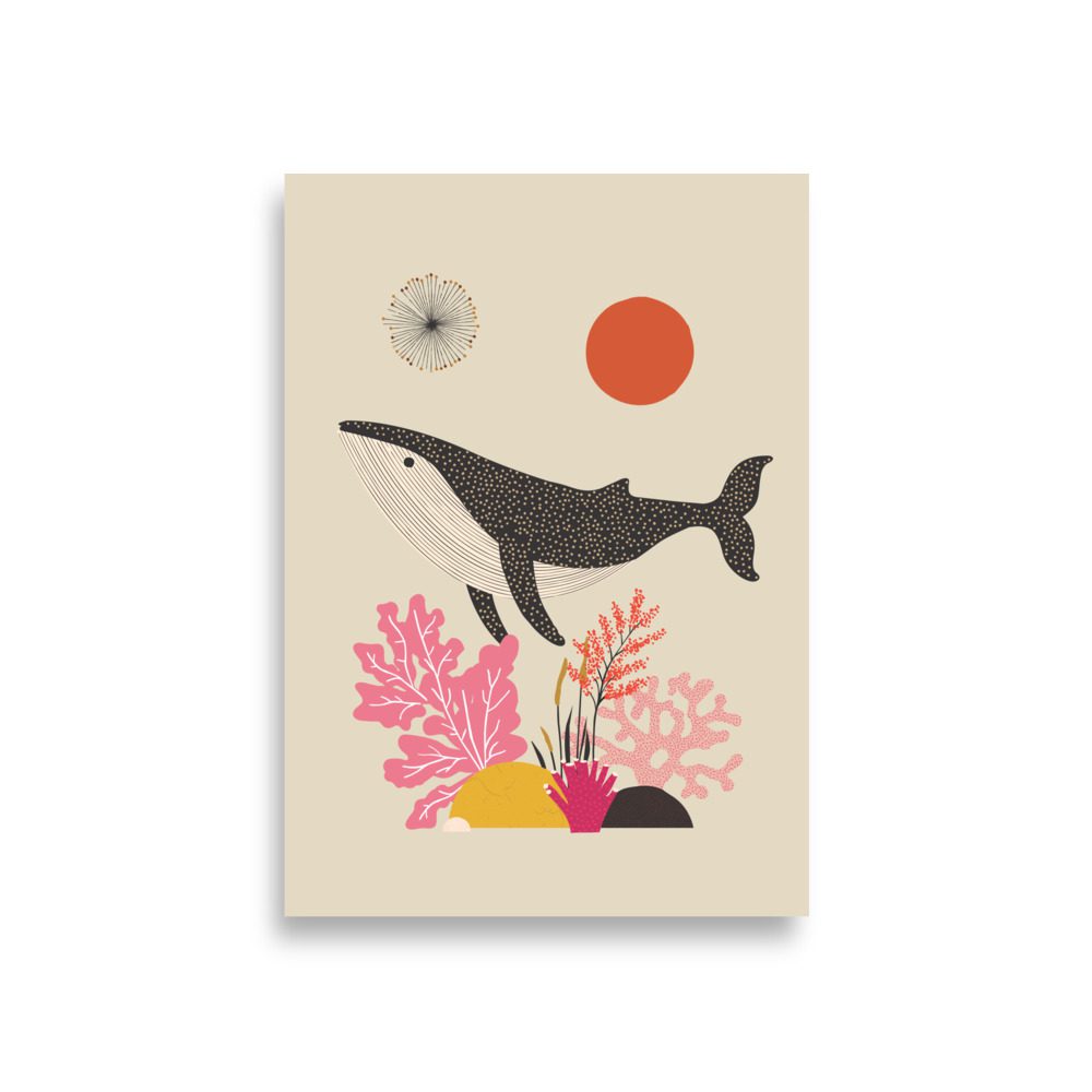 Whale Illustration Art Print - Image 2