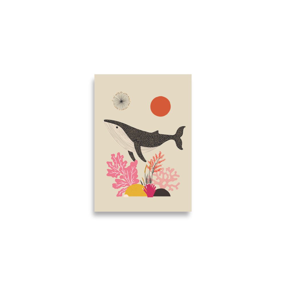 Whale Illustration Art Print - Image 3