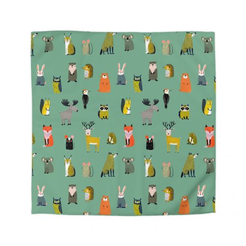 Forest Animals Pattern Microfiber Duvet Cover