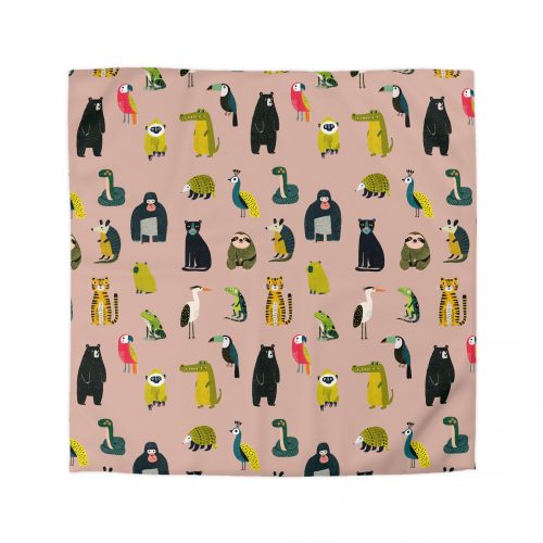 Jungle Animals Pattern Microfiber Duvet Cover