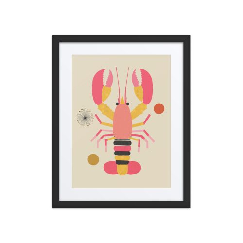 Lobster Illustration Framed Art Print