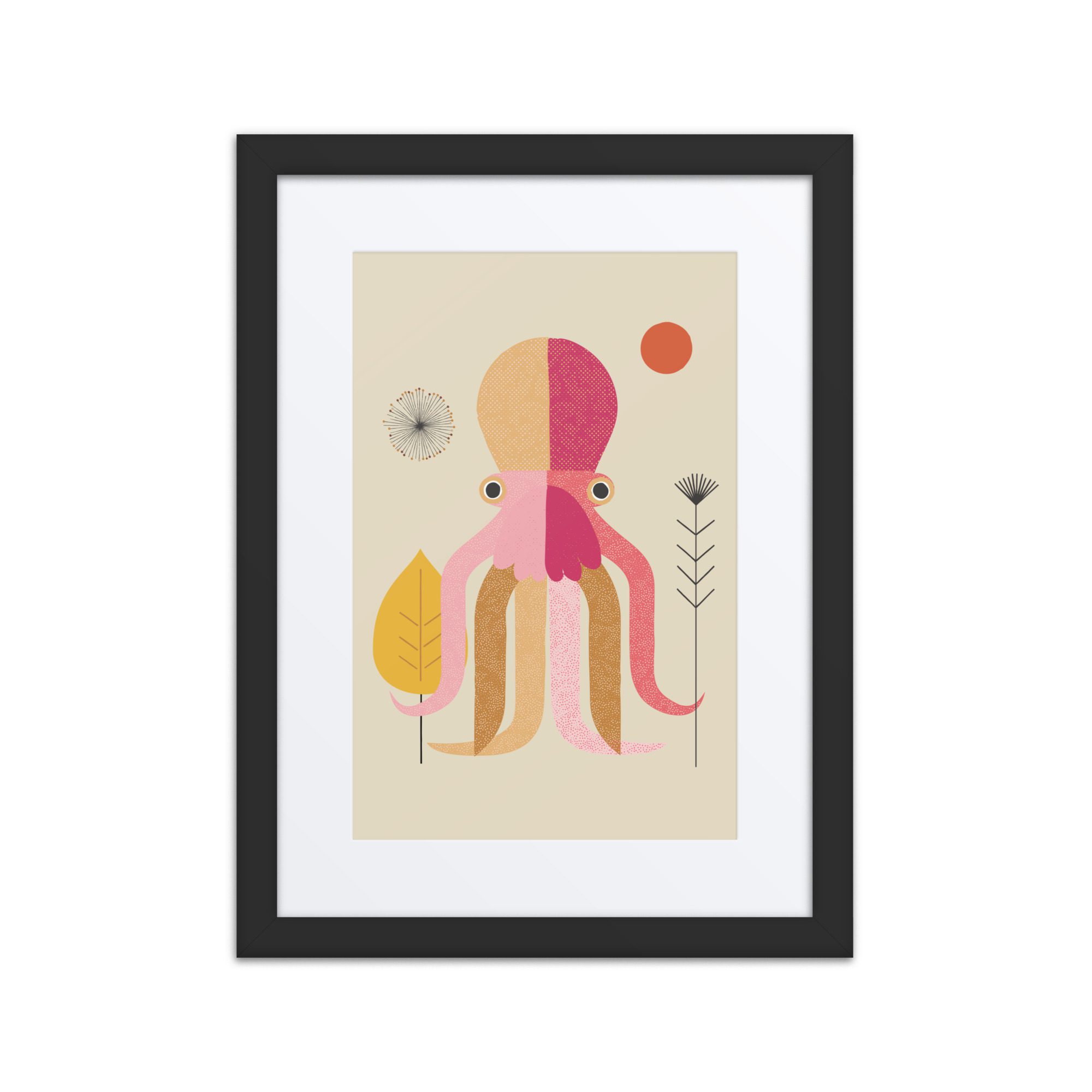 Octopus Illustration Framed Art Print - Image 2