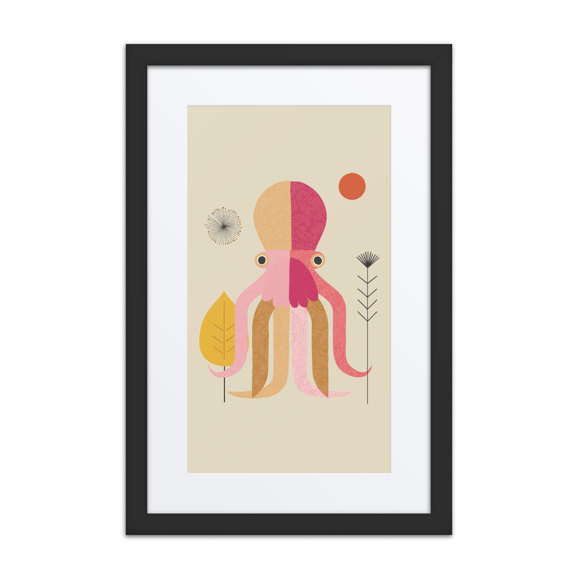 Octopus Illustration Framed Art Print - Image 3