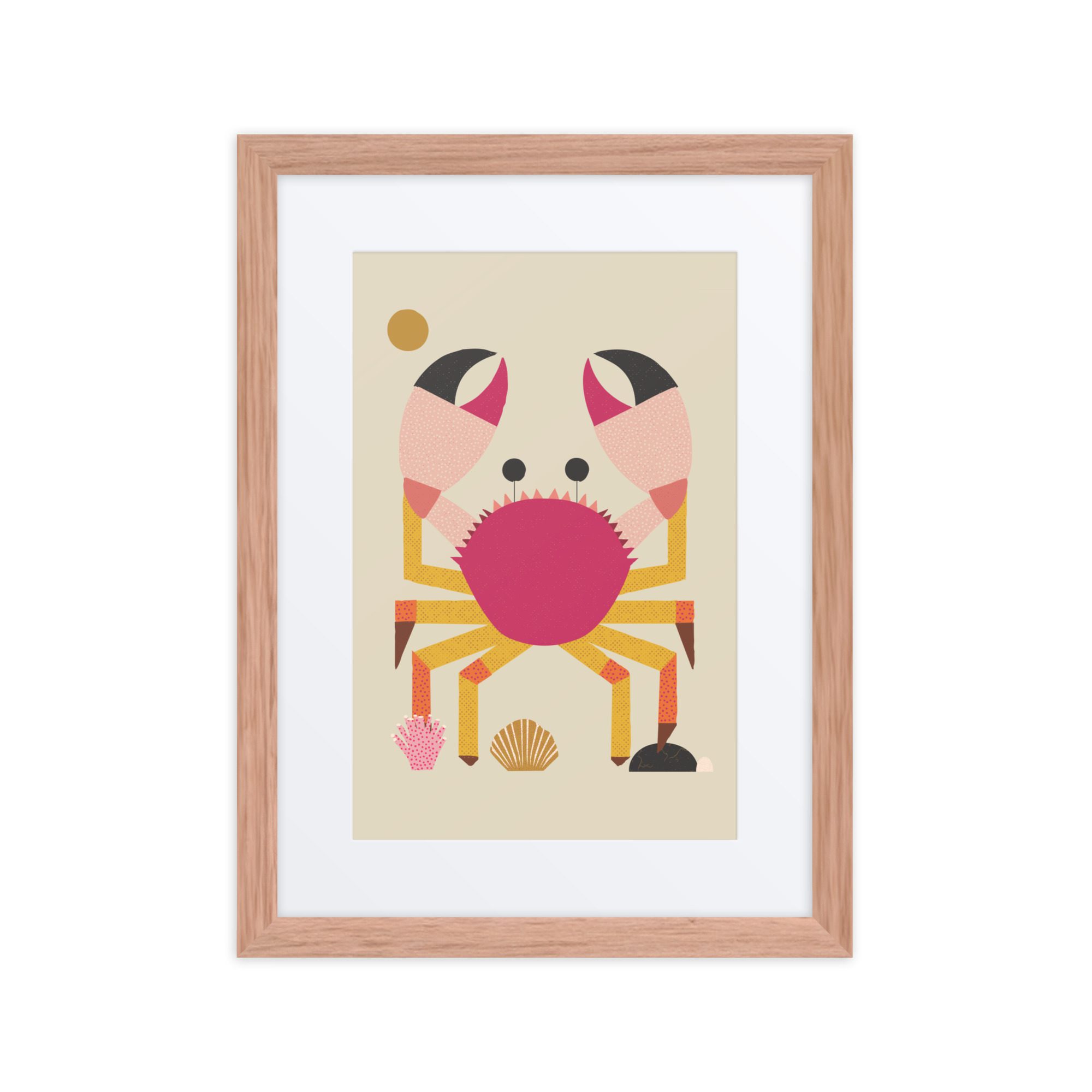 Crab Illustration Framed Art Print - Image 5