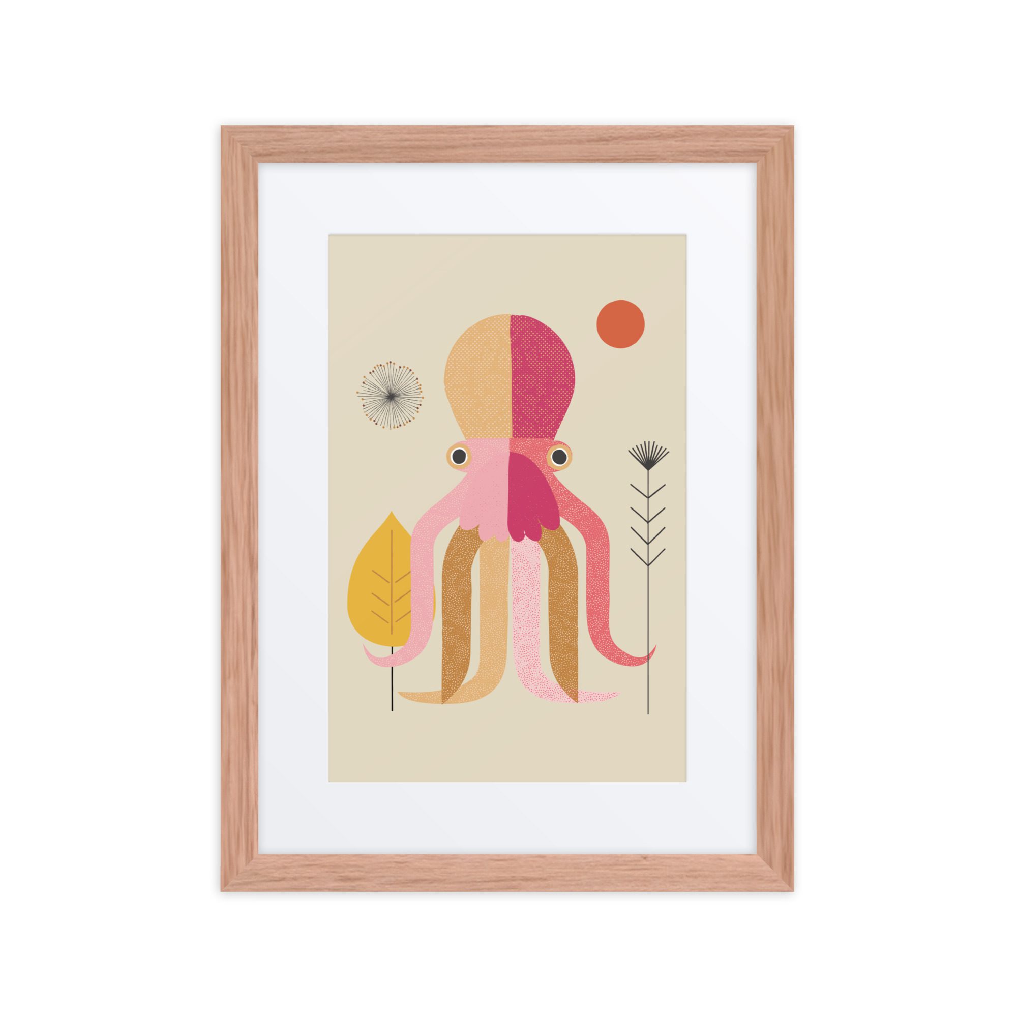 Octopus Illustration Framed Art Print - Image 5