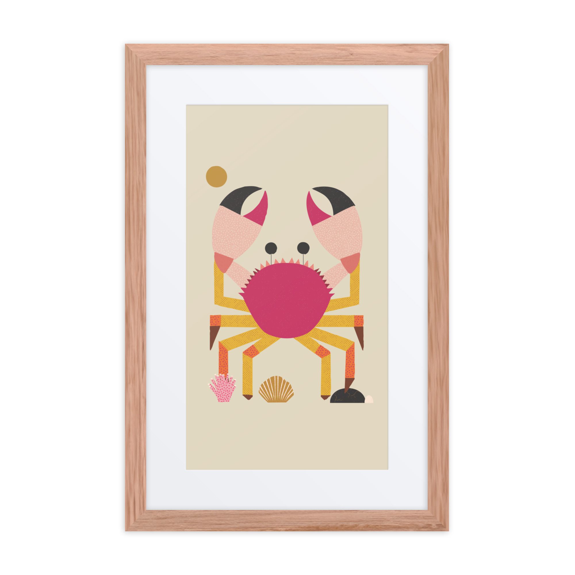 Crab Illustration Framed Art Print - Image 6