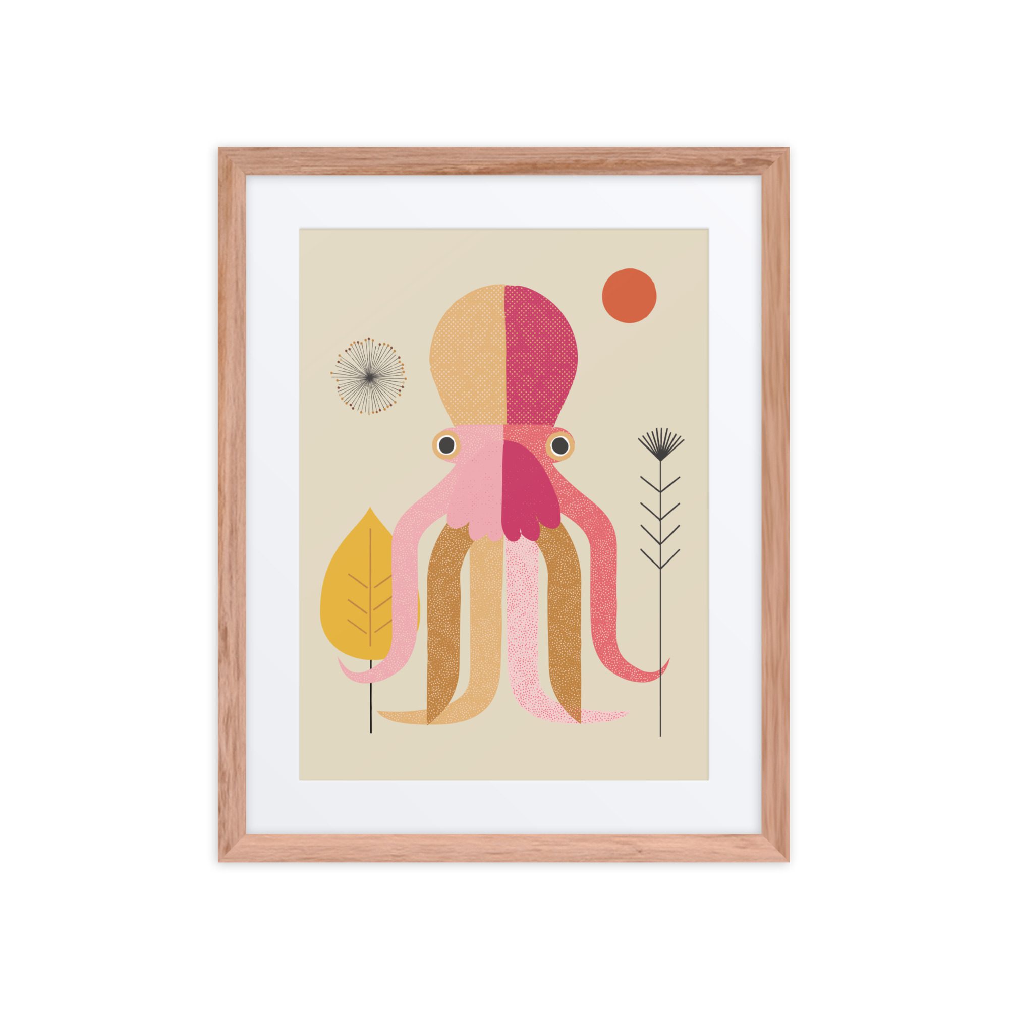 Octopus Illustration Framed Art Print - Image 7