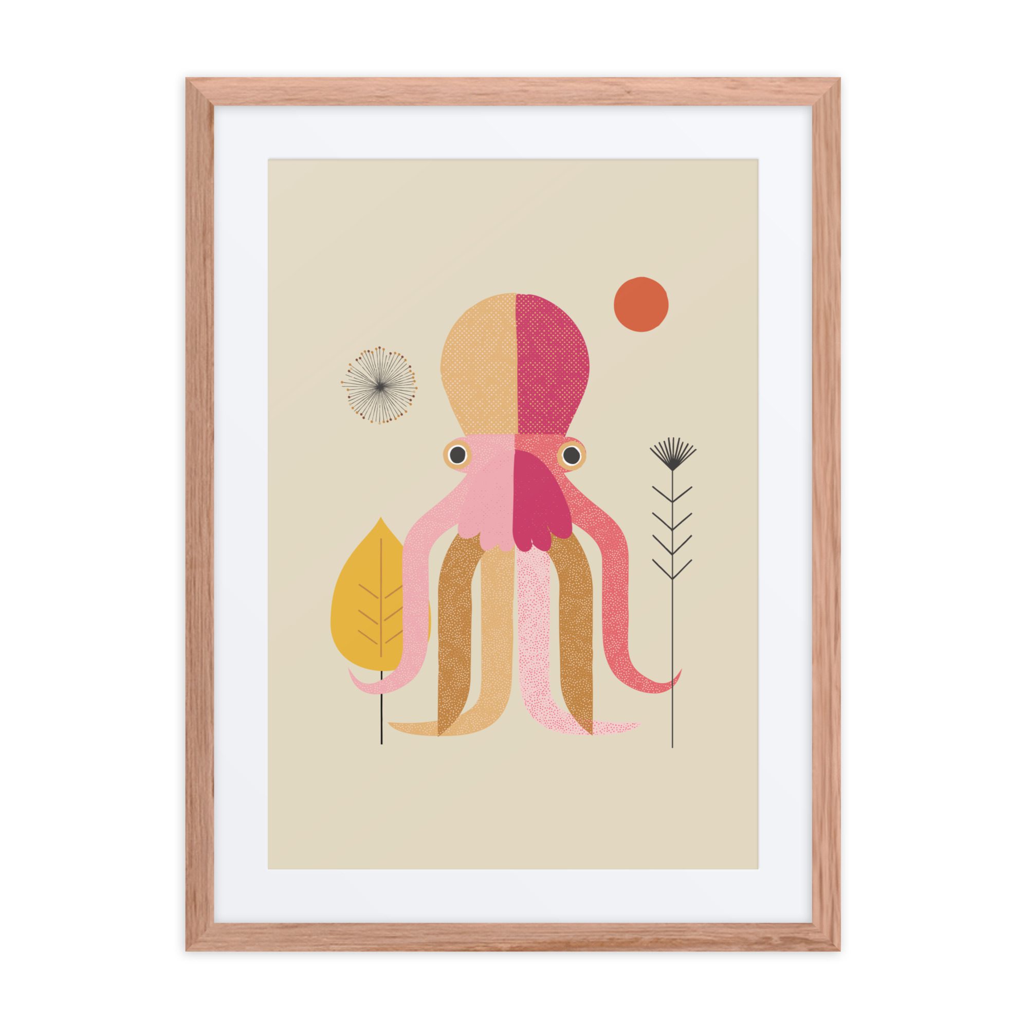 Octopus Illustration Framed Art Print - Image 8