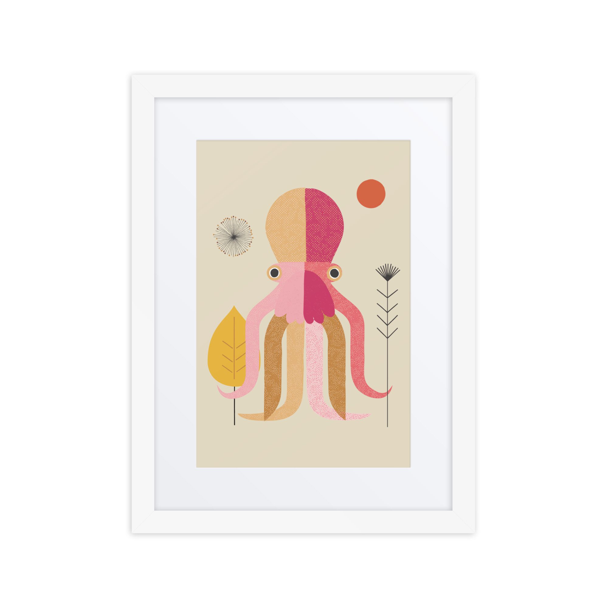 Octopus Illustration Framed Art Print - Image 9