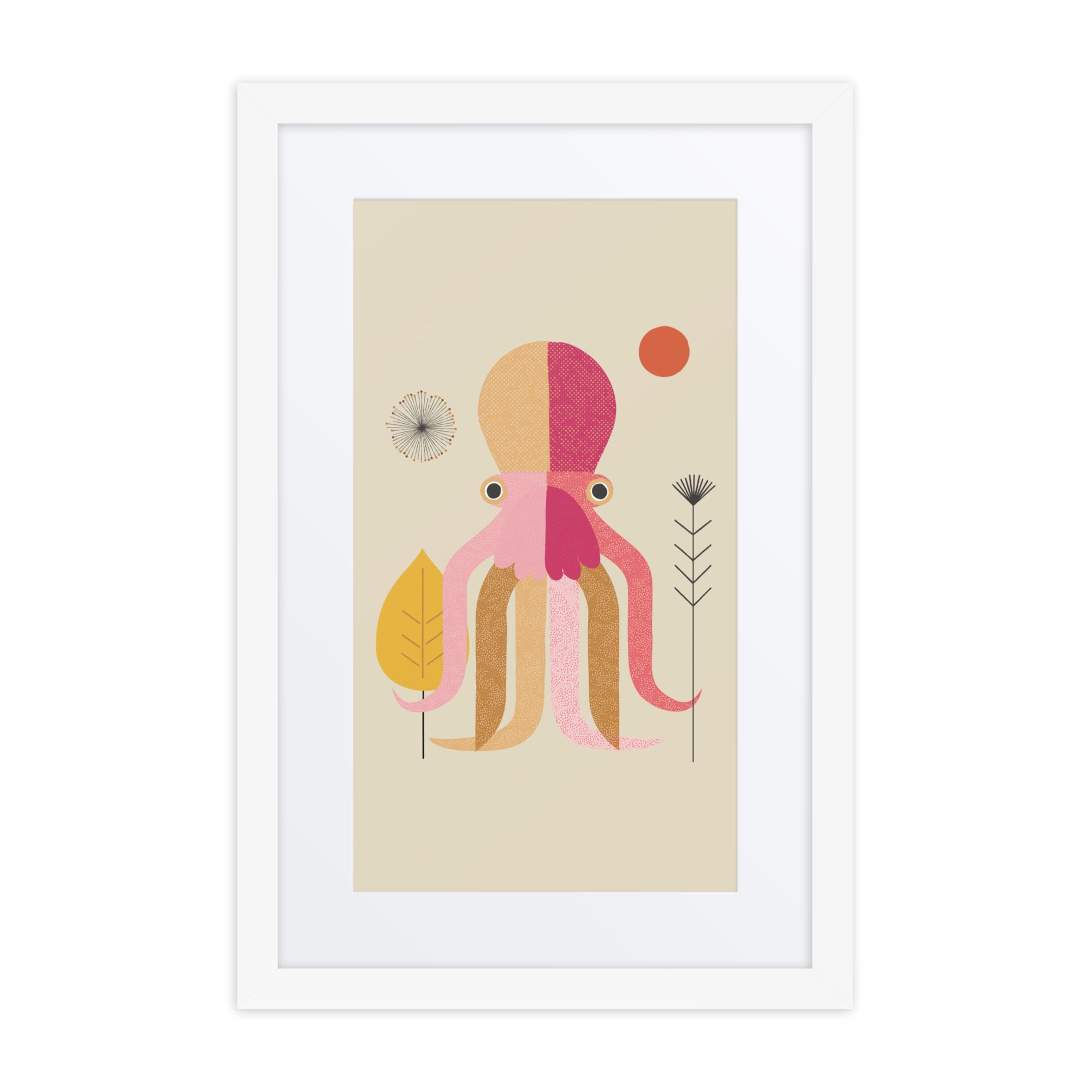 Octopus Illustration Framed Art Print - Image 10