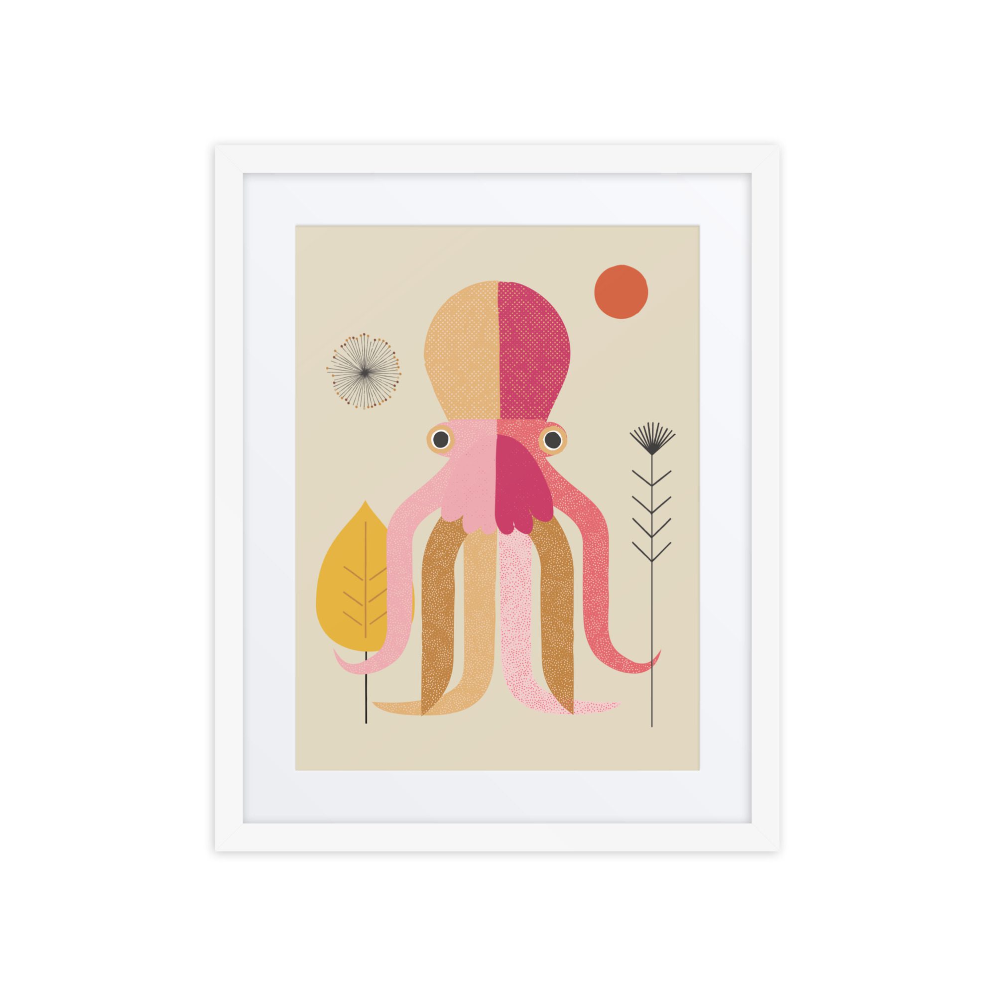Octopus Illustration Framed Art Print - Image 11