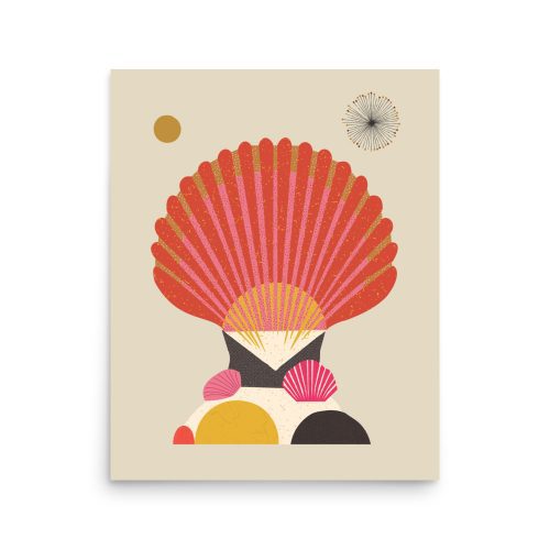 Sea Scallop Illustration Art Print