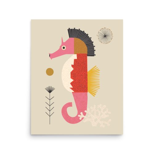 Seahorse Illustration Art Print