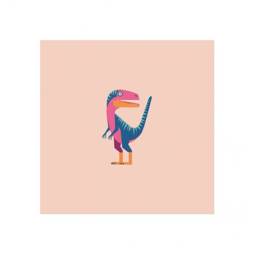 Velociraptor Dinosaur Art Print