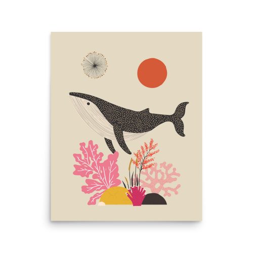 Whale Illustration Art Print