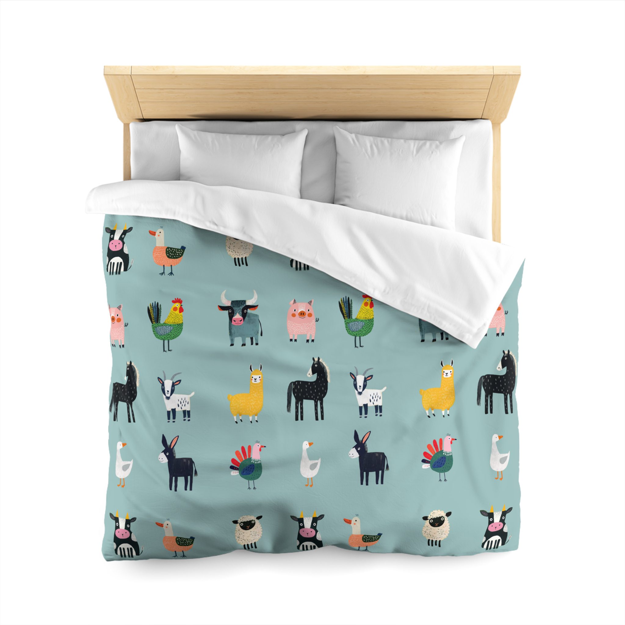 Farm Animals Pattern Microfiber Duvet Cover - Image 5