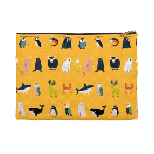 Arctic Animals Pattern Accessory Pouch
