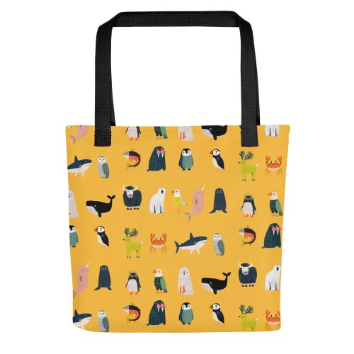 Arctic Animals Pattern Tote Bag