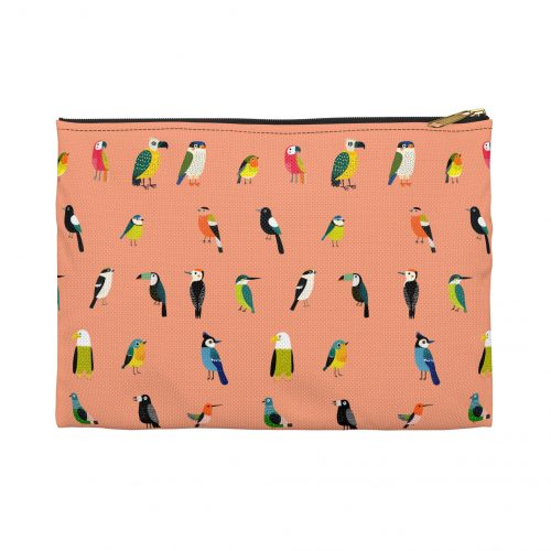 Birds Pattern Accessory Pouch