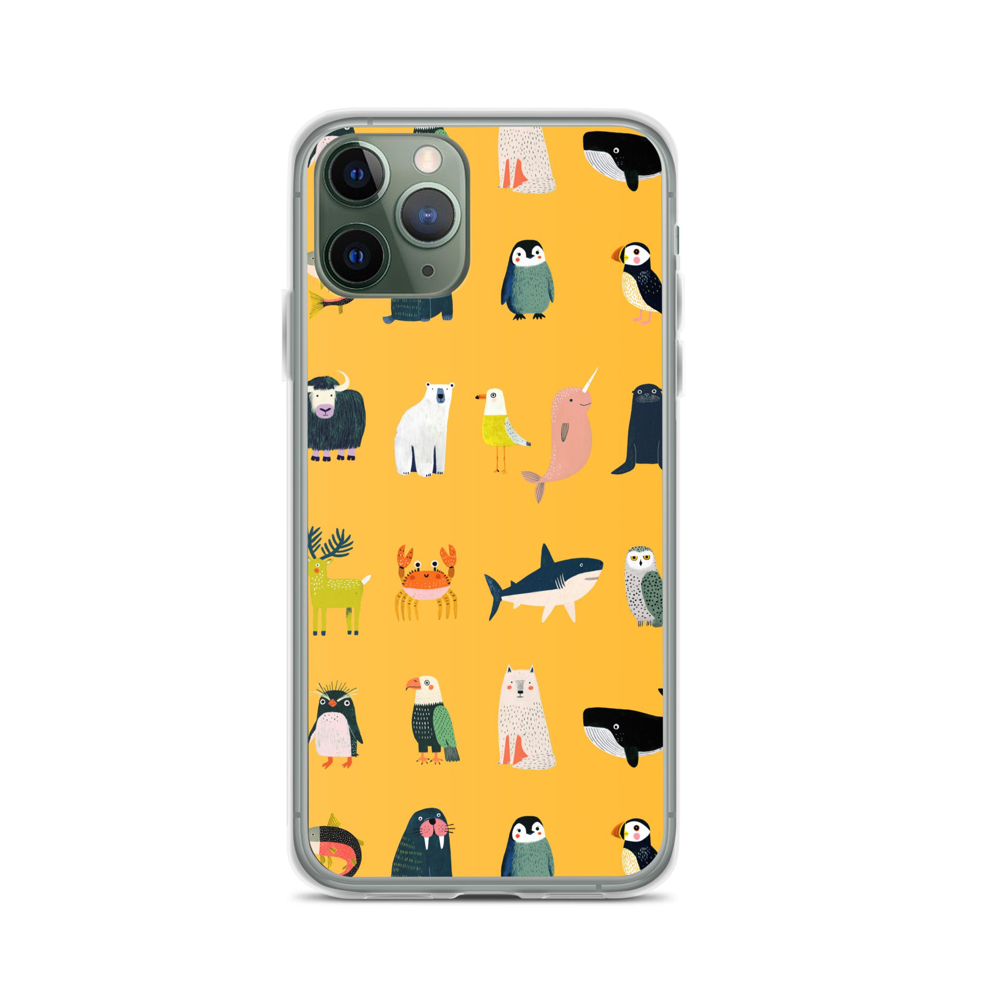 Arctic Animals Pattern Clear Case for iPhone® - Image 4