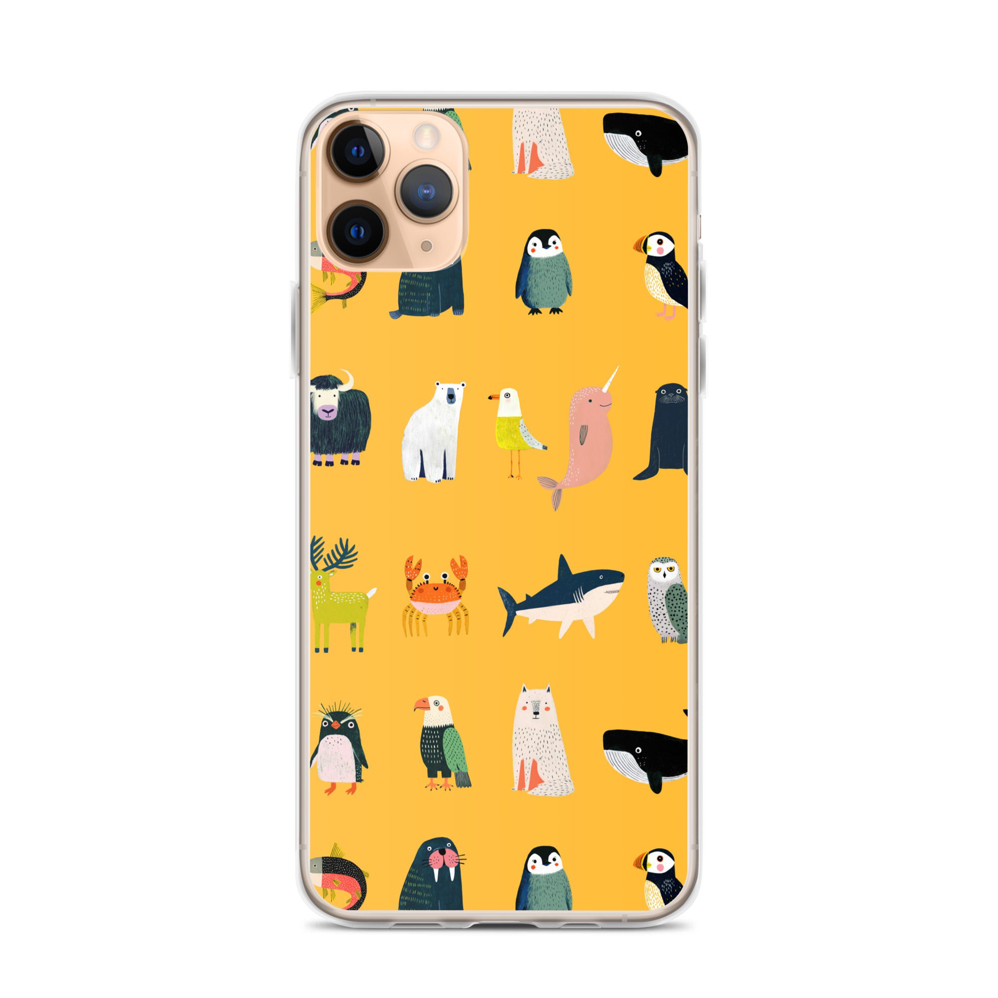 Arctic Animals Pattern Clear Case for iPhone® - Image 2