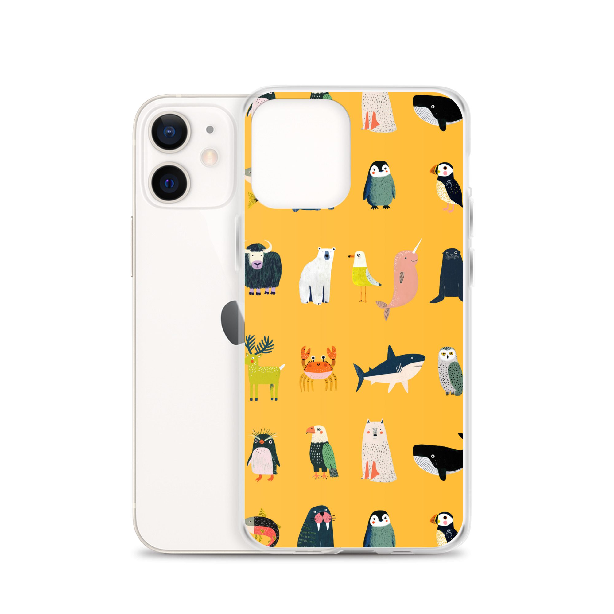Arctic Animals Pattern Clear Case for iPhone® - Image 15