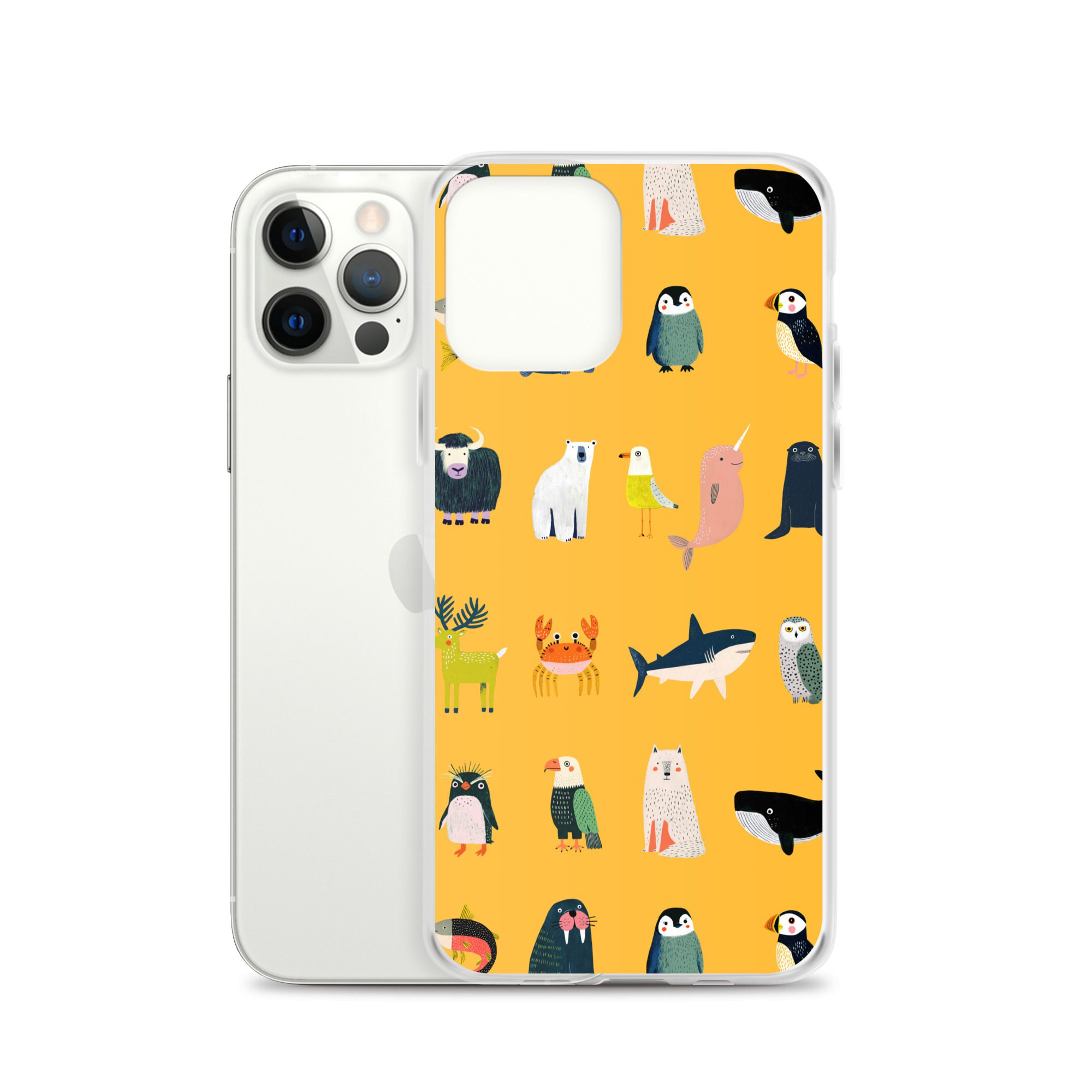 Arctic Animals Pattern Clear Case for iPhone® - Image 13