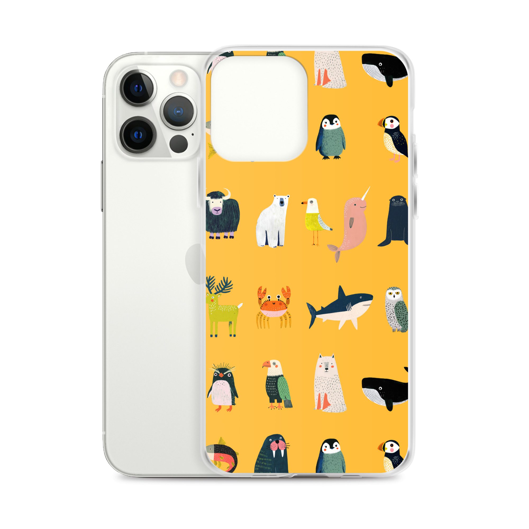 Arctic Animals Pattern Clear Case for iPhone® - Image 11